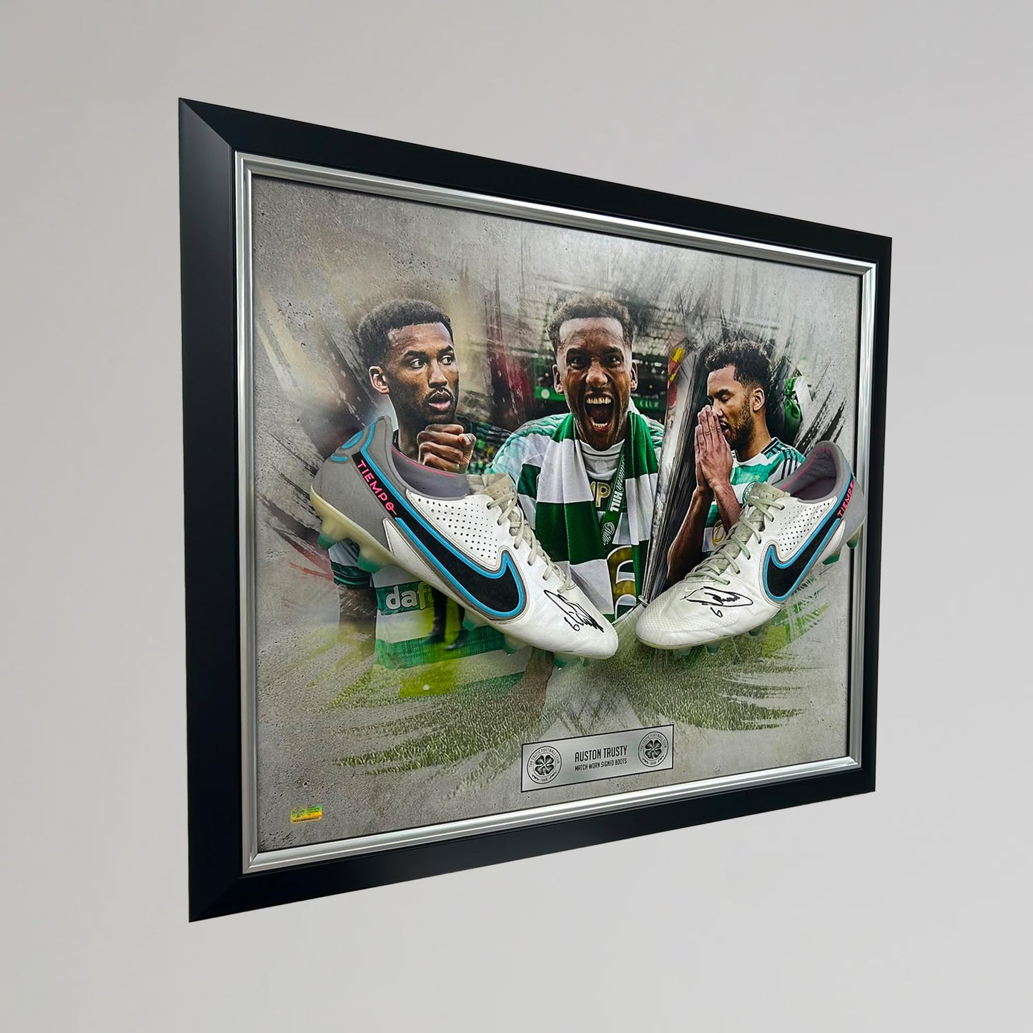 Celtic 2026/27 Auston Trusty Signed Framed Boots
