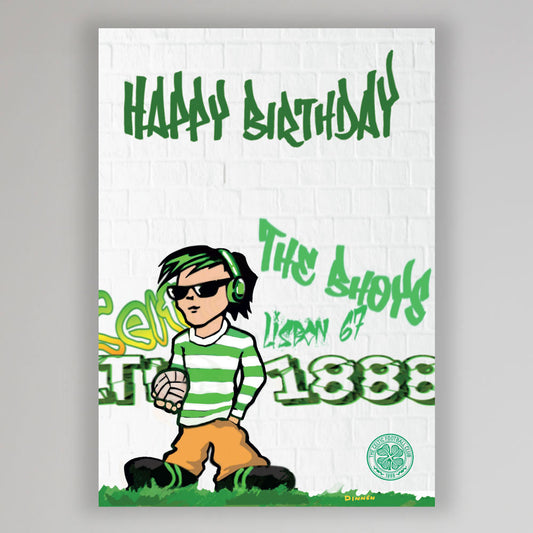 Celtic Graffiti Birthday Card
