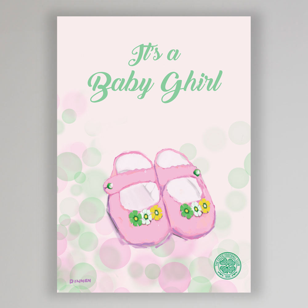 Celtic Baby Ghirl Booties Card