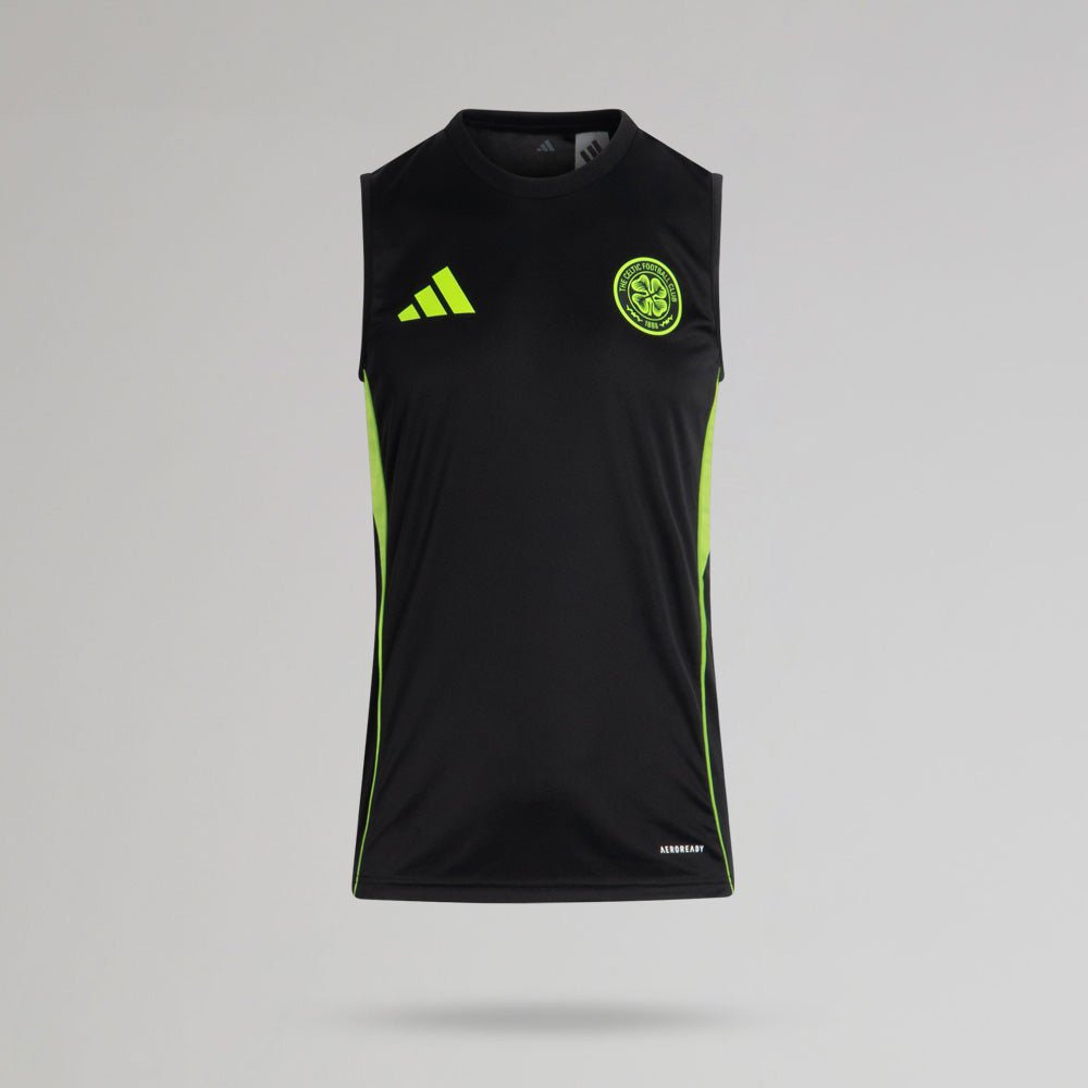 adidas Celtic 2025/26 Black and Neon Green Sleeveless Jersey