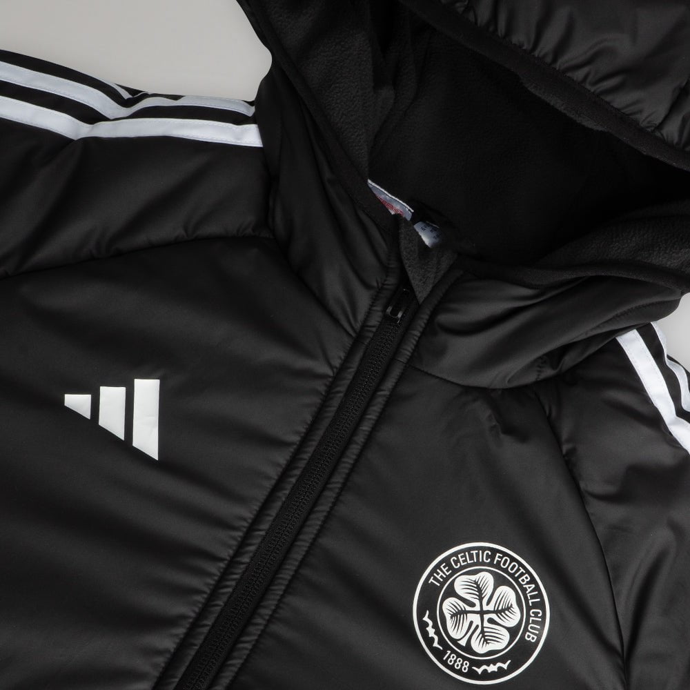 adidas Celtic Junior 2025/26 Black Winter Jacket