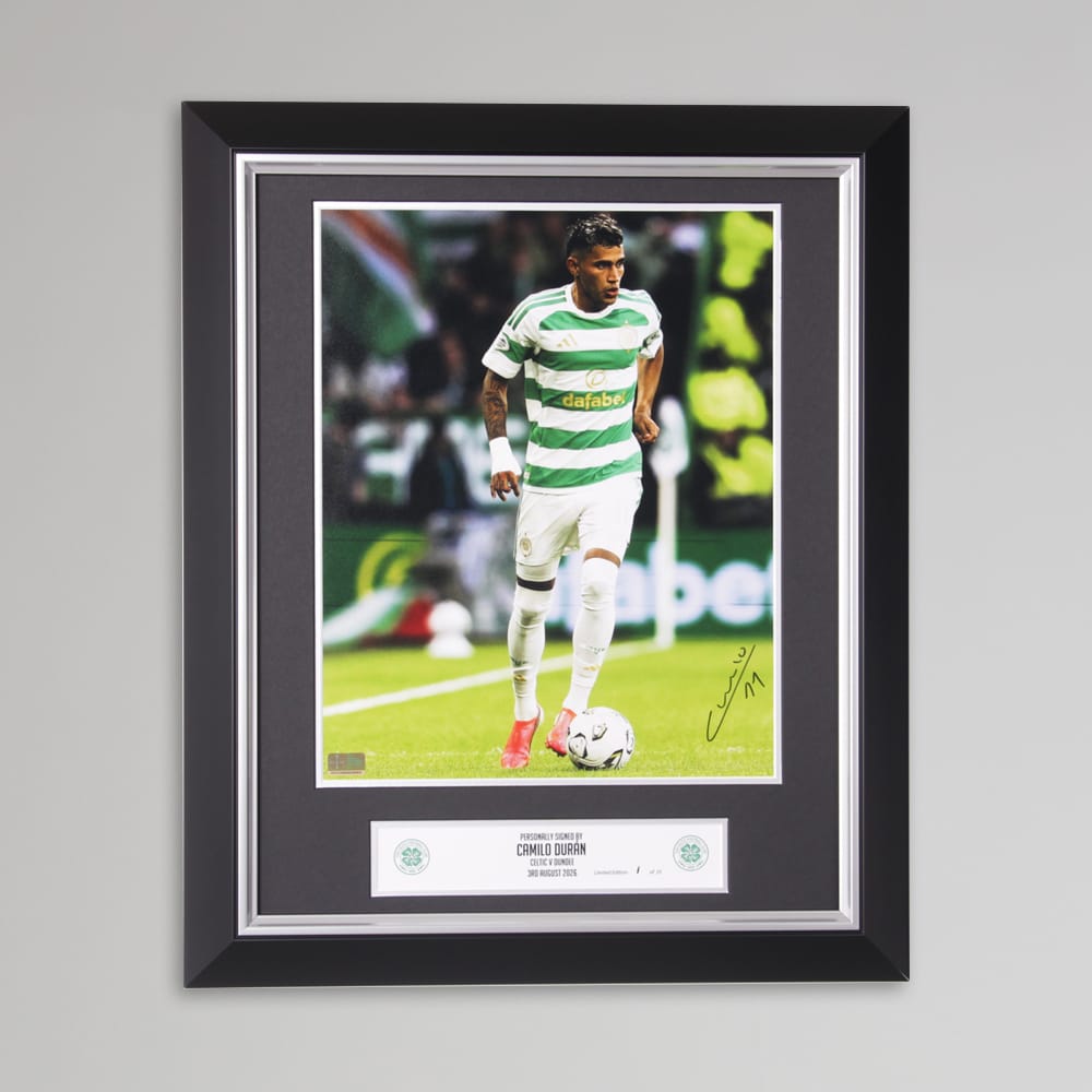 Celtic 2026/27 Camilo Duran Signed Framed Print – Official Celtic