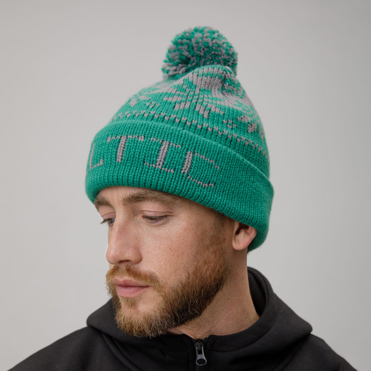 Celtic Adult Fair Isle Pom Beanie