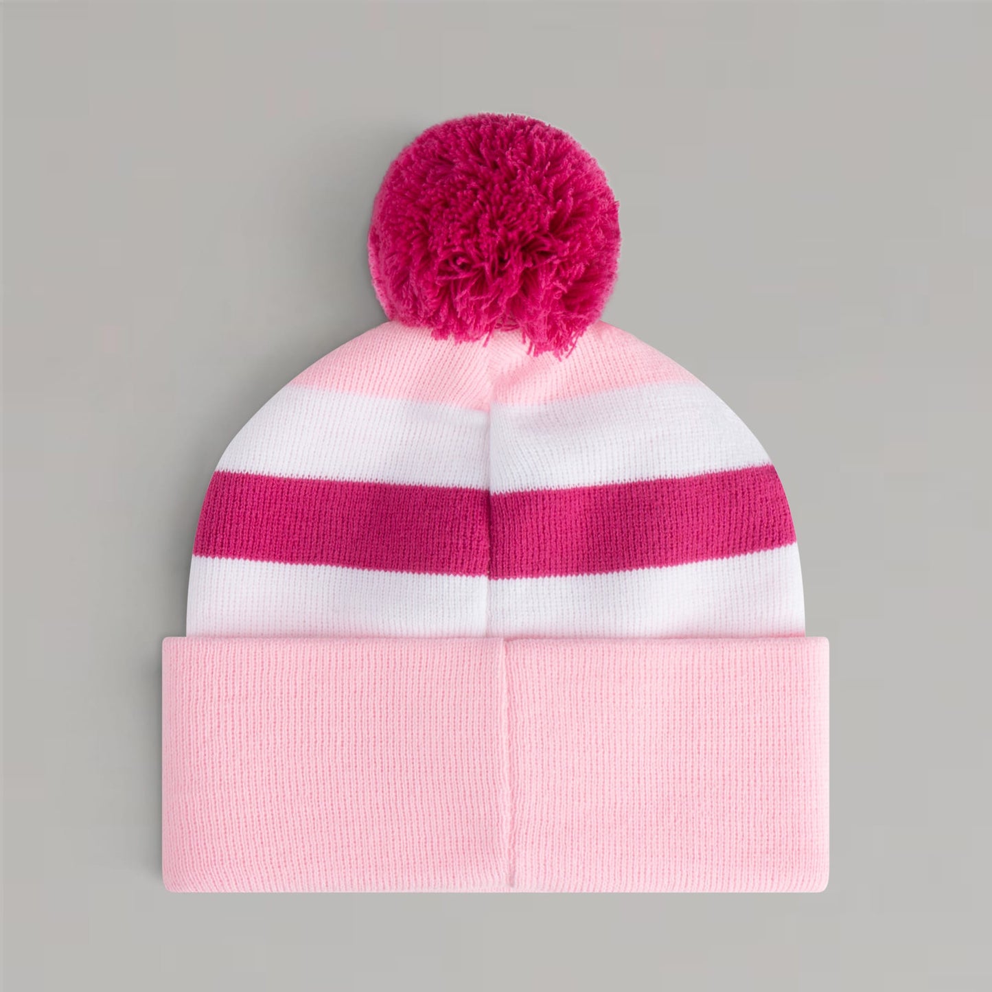 Celtic Junior Pink Stripe Pom Beanie