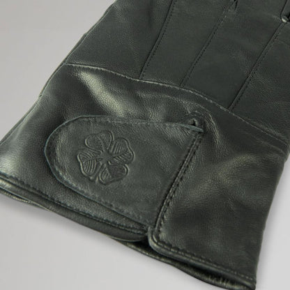 Celtic Clover Leather Gloves