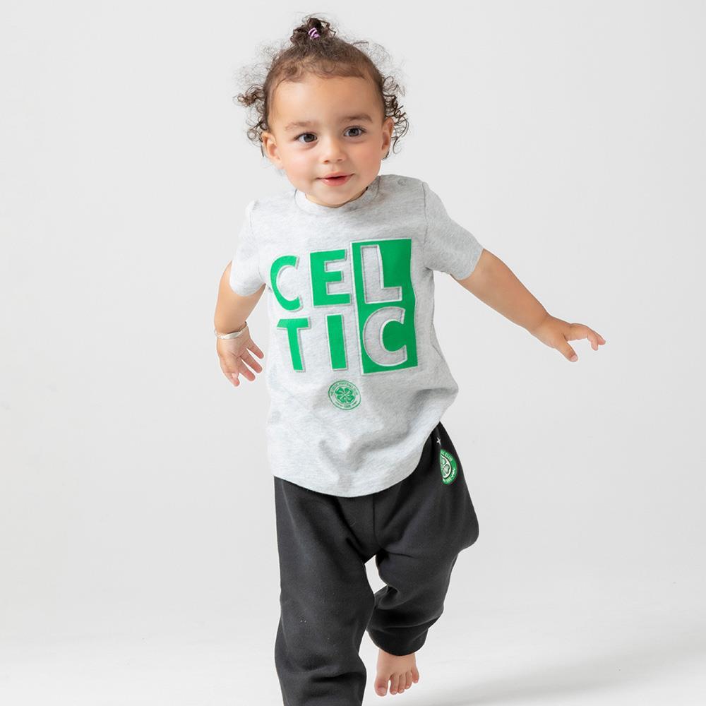 Celtic Infants Grey Celtic Text T-shirt