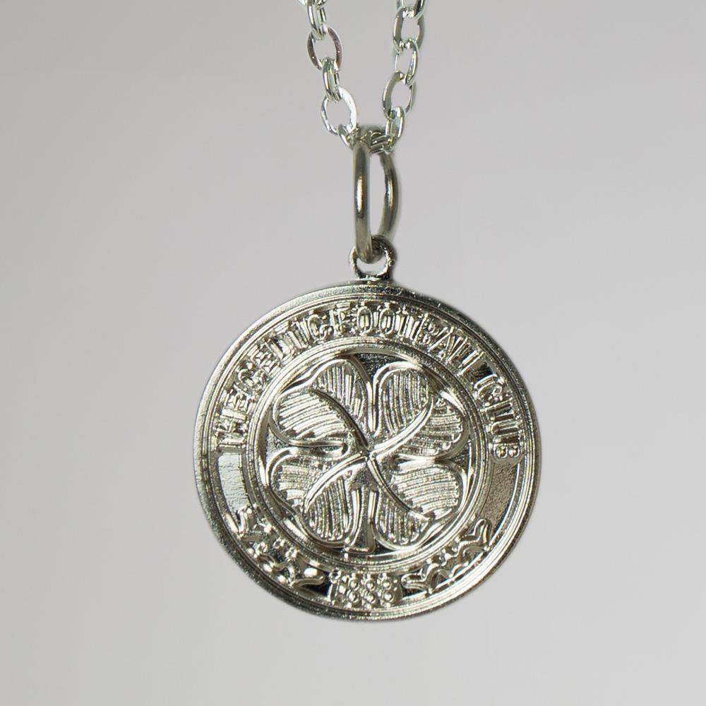 Celtic Silver Plated Crest Pendant & Chain