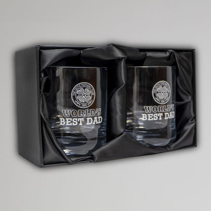 Celtic World's Best Dad Glencairn Whisky Glass Set