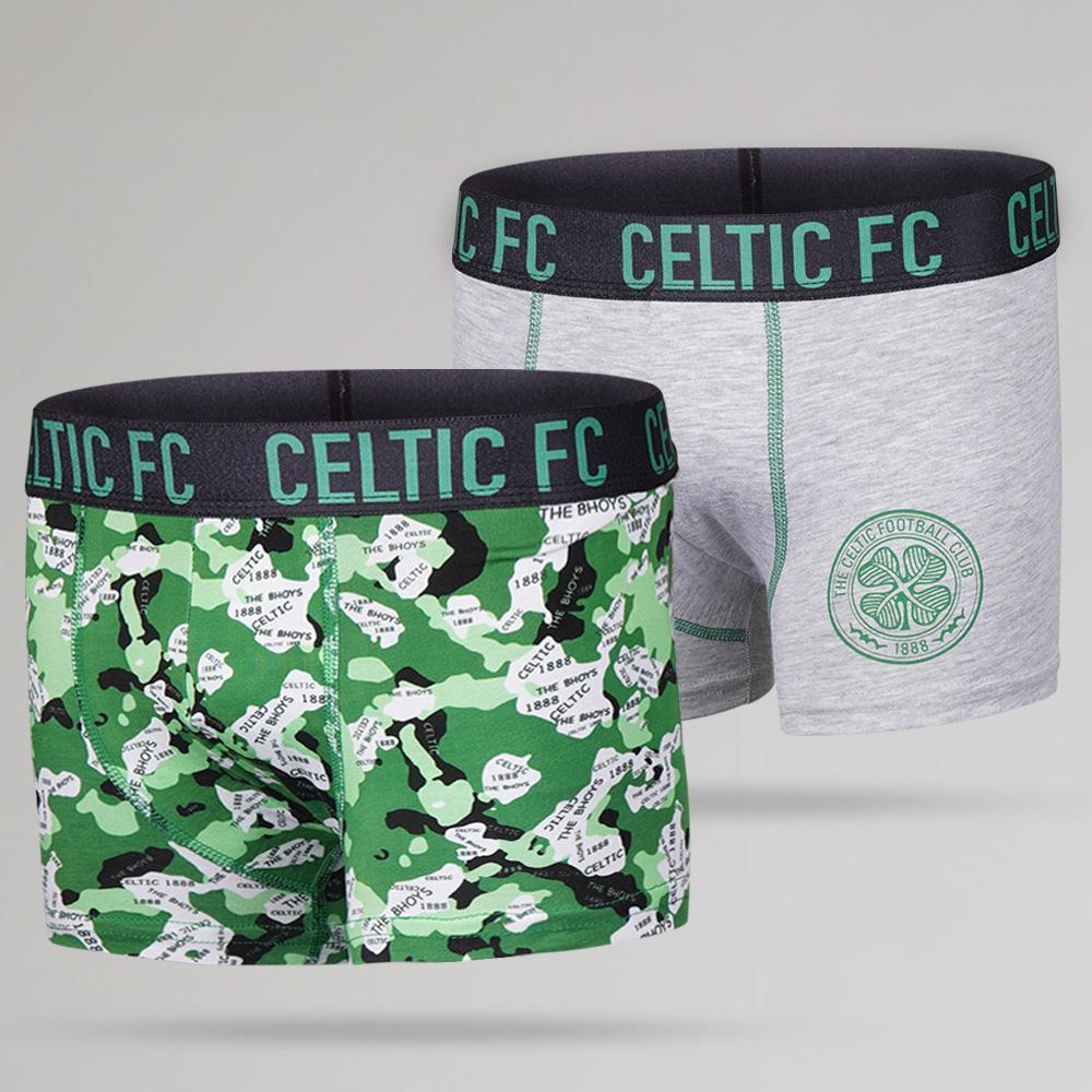 Celtic Junior 2 Pack Boxer Shorts