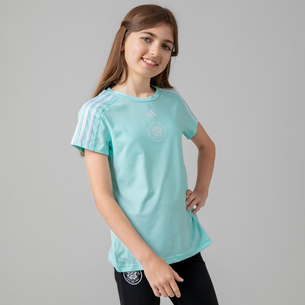 adidas Celtic Girls' 3-Stripes T-Shirt