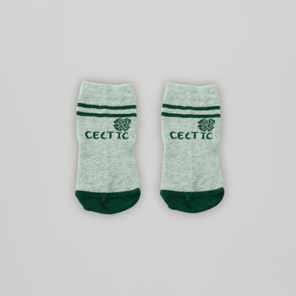 Celtic 2 Pack Infant Socks - White/Grey