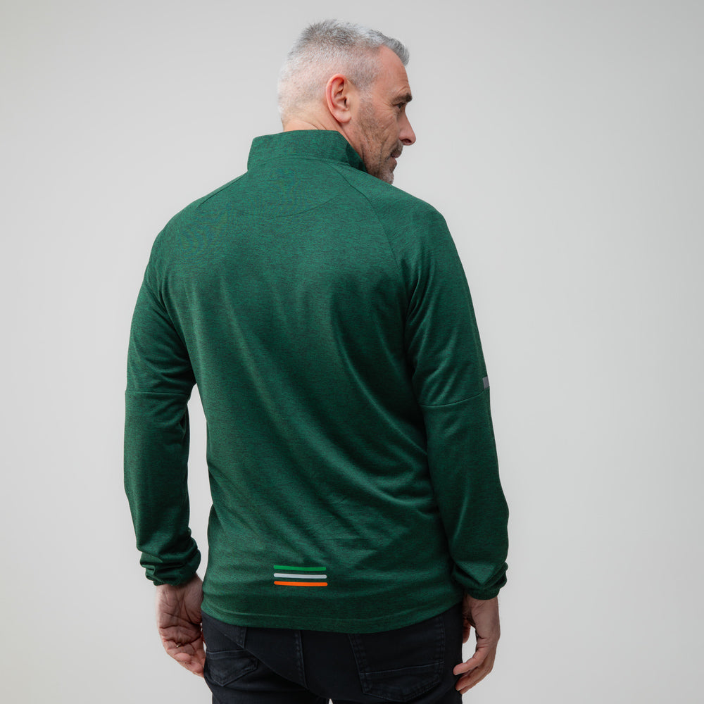 Celtic Crest Green Reflective Sleeve Quarter Zip