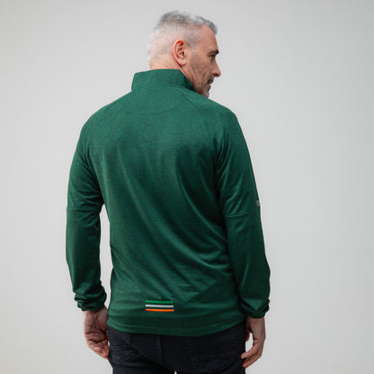 Celtic Crest Green Reflective Sleeve Quarter Zip