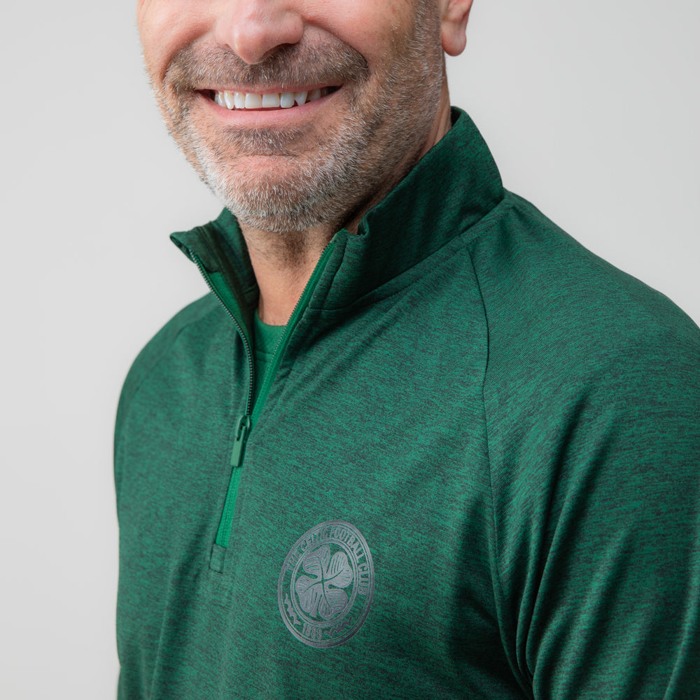 Celtic Crest Green Reflective Sleeve Quarter Zip