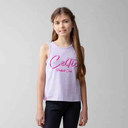 Celtic Junior Purple Glitter Print Vest