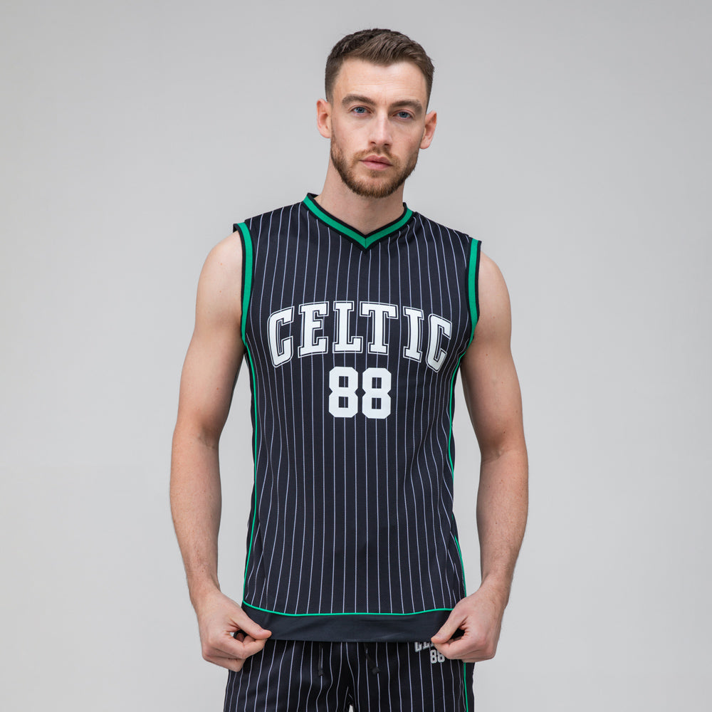 Celtic Pinstripe Basketball Jersey