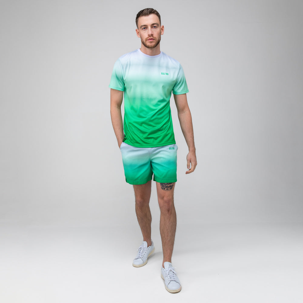 Celtic Green Gradient Pattern T-Shirt