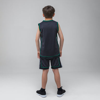 Celtic Junior Pinstripe Basketball Shorts