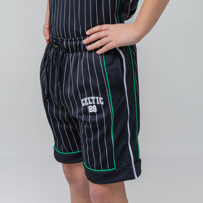 Celtic Junior Pinstripe Basketball Shorts