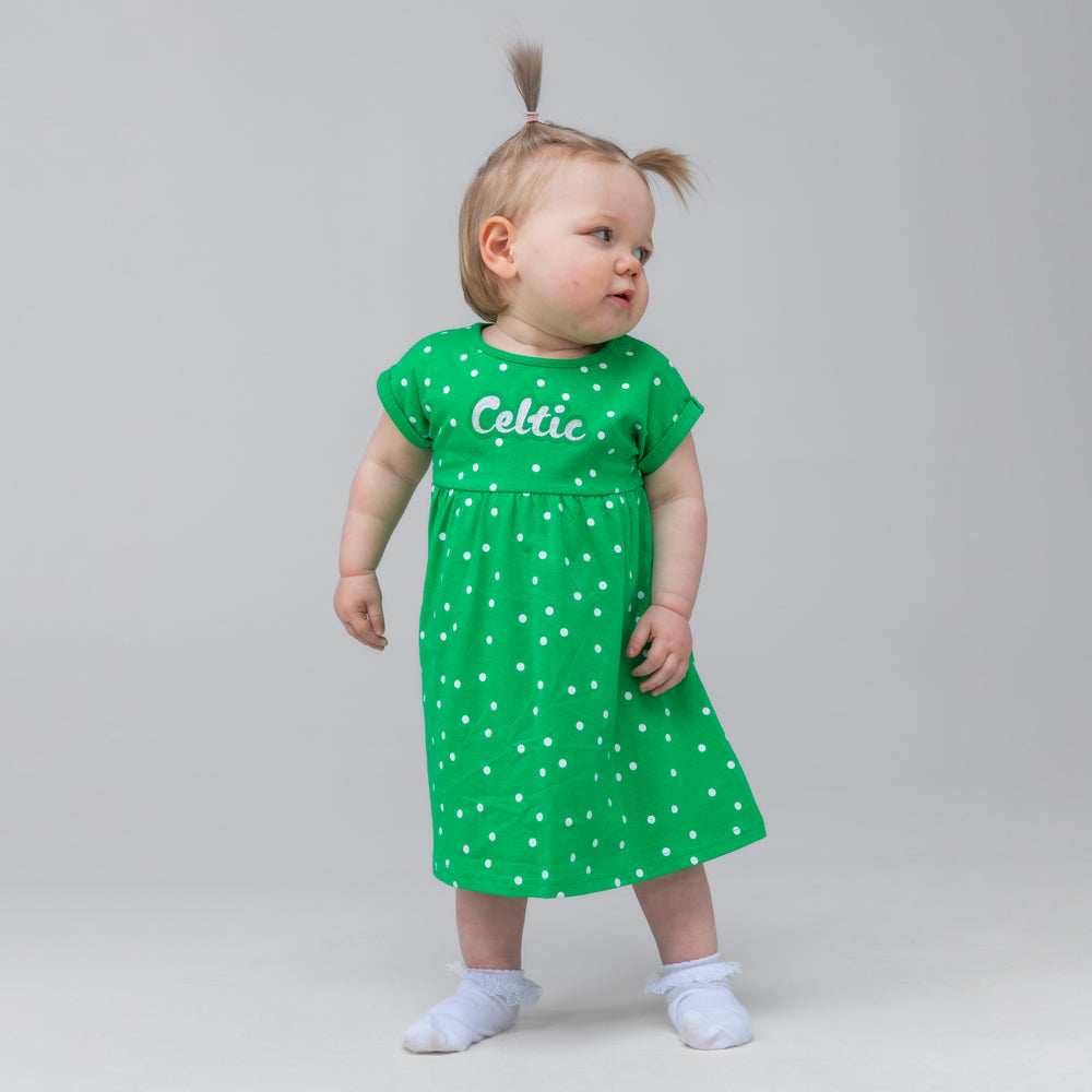 Celtic Infant Glitter Polka Dot Print Dress