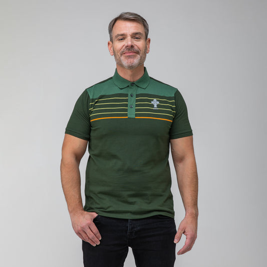 Celtic Cross Stripe Polo Shirt