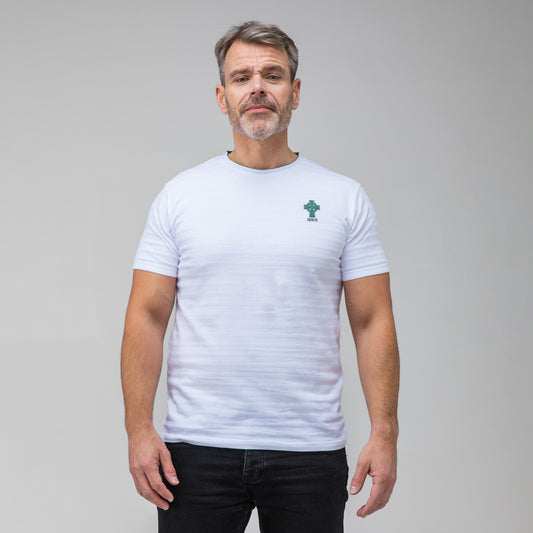 Celtic Cross White Stripe T-Shirt