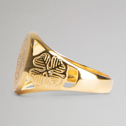 Celtic Gold Plated Crest Ring