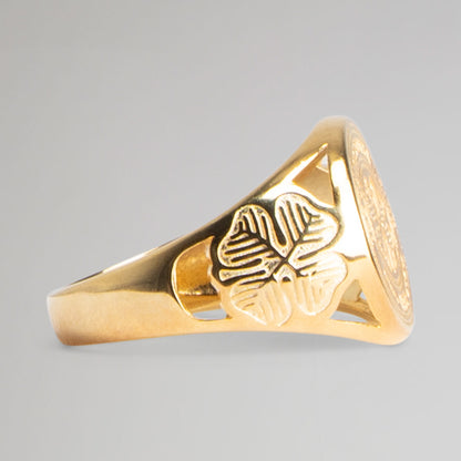 Celtic Gold Plated Crest Ring