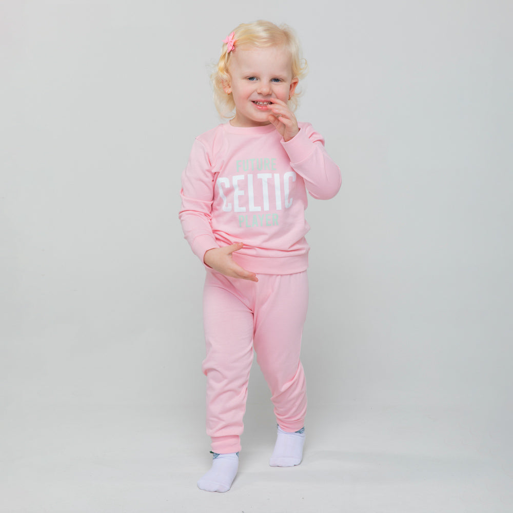 Celtic Infant Pink Future Player Trouser Pyjamas