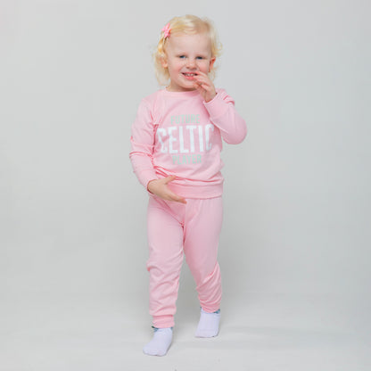 Celtic Infant Pink Future Player Trouser Pyjamas