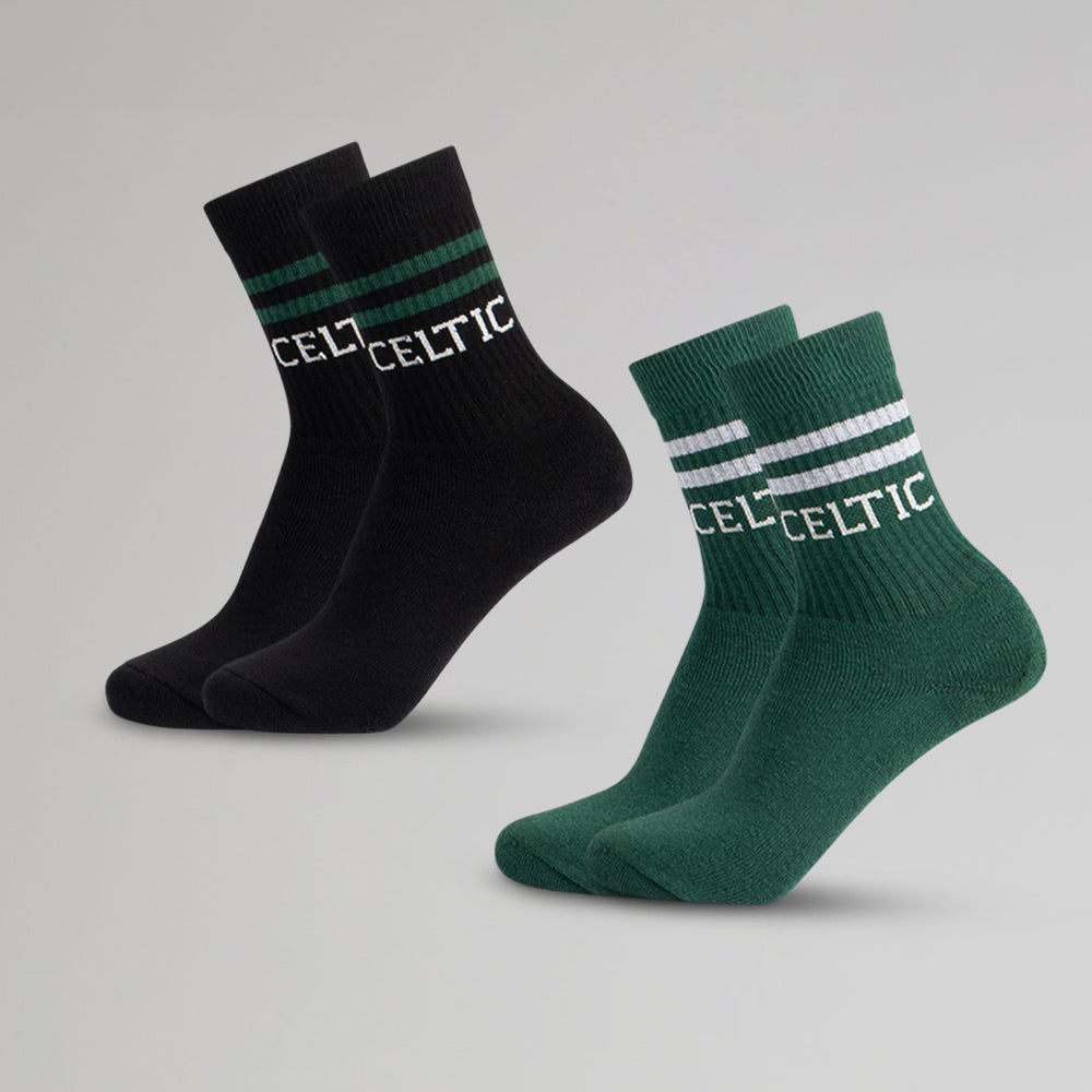 Celtic 2 Pack Adult Crew Socks