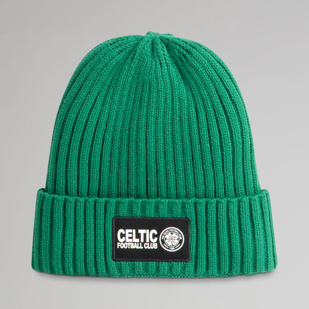 Celtic Ribbed Patch Beanie Official Celtic Store