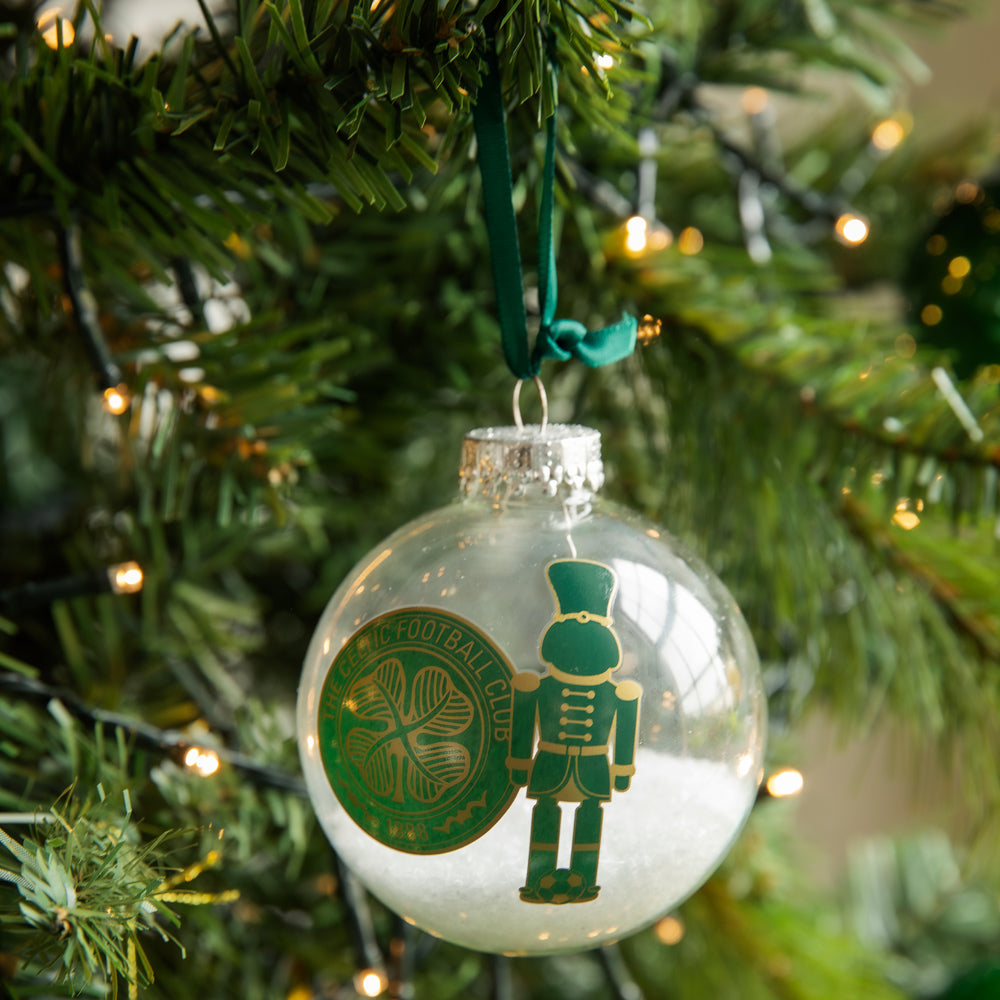 Celtic Christmas Nutcracker Glass Bauble