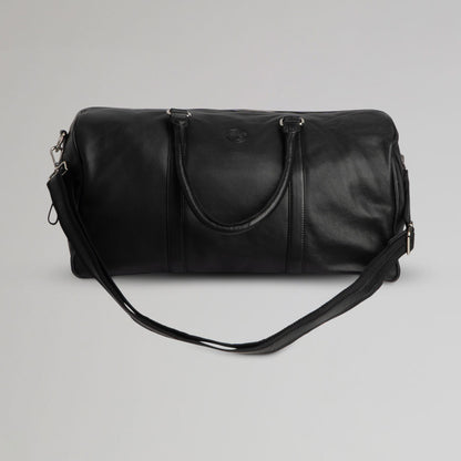 Celtic Premium Black Leather Holdall