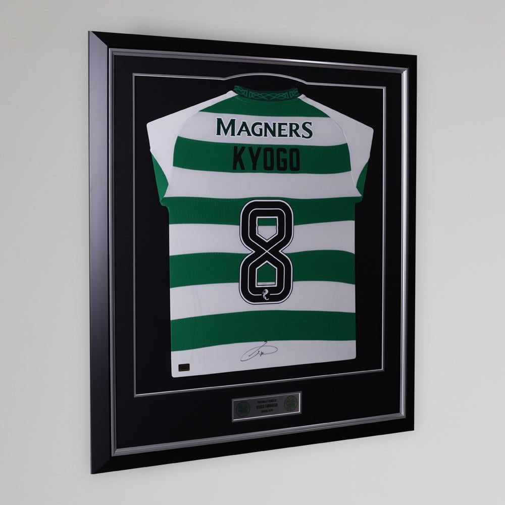 Celtic 24/25 Kyogo Furuhashi Framed Signed Shirt Official Celtic Store