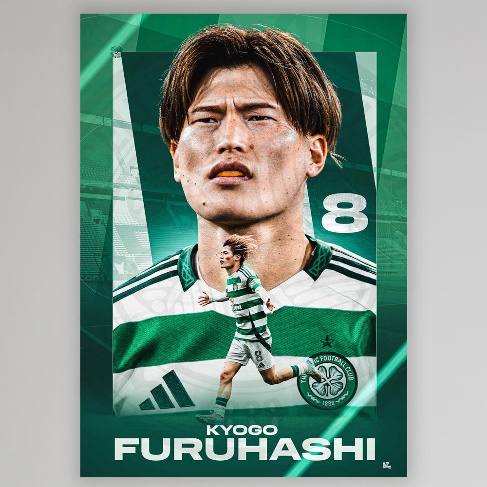 Celtic 2024/25 Kyogo Furuhashi Poster