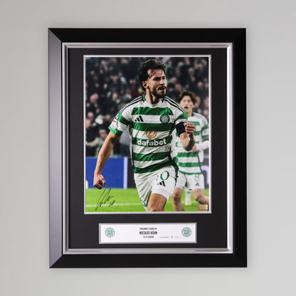 Celtic 24/25 Nicolas Kuhn v RB Leipzig Signed Print