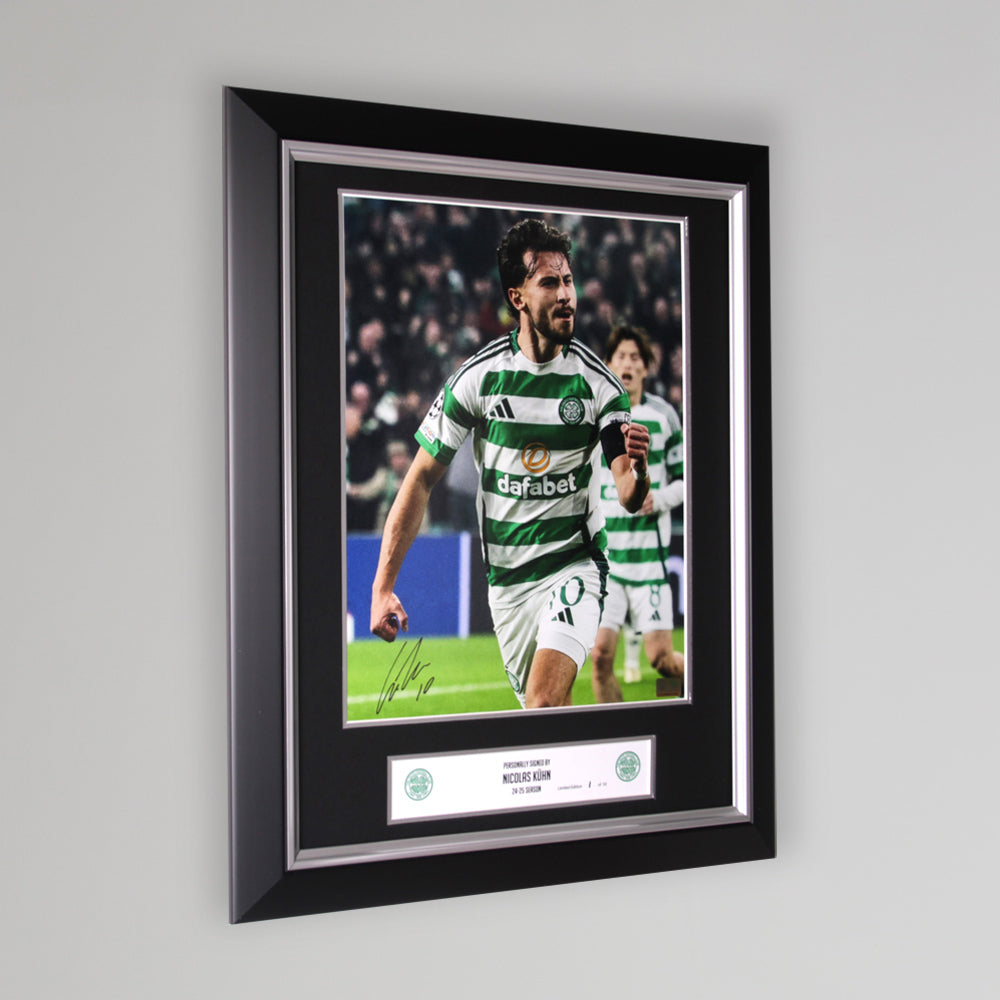 Celtic 24/25 Nicolas Kuhn v RB Leipzig Signed Print