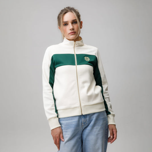 Celtic Clover Women's Cream Track Jacket