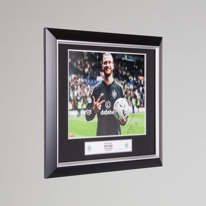 Celtic 2026/27 Kasper Hogh Hat-trick Signed Framed Print