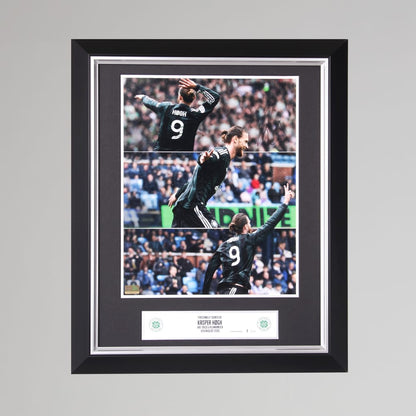 Celtic 2026/27 Kasper Hogh Celebration Signed Framed Print