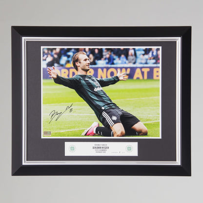Celtic 2026/27 Benjamin Nygren Celebration Signed Framed Print