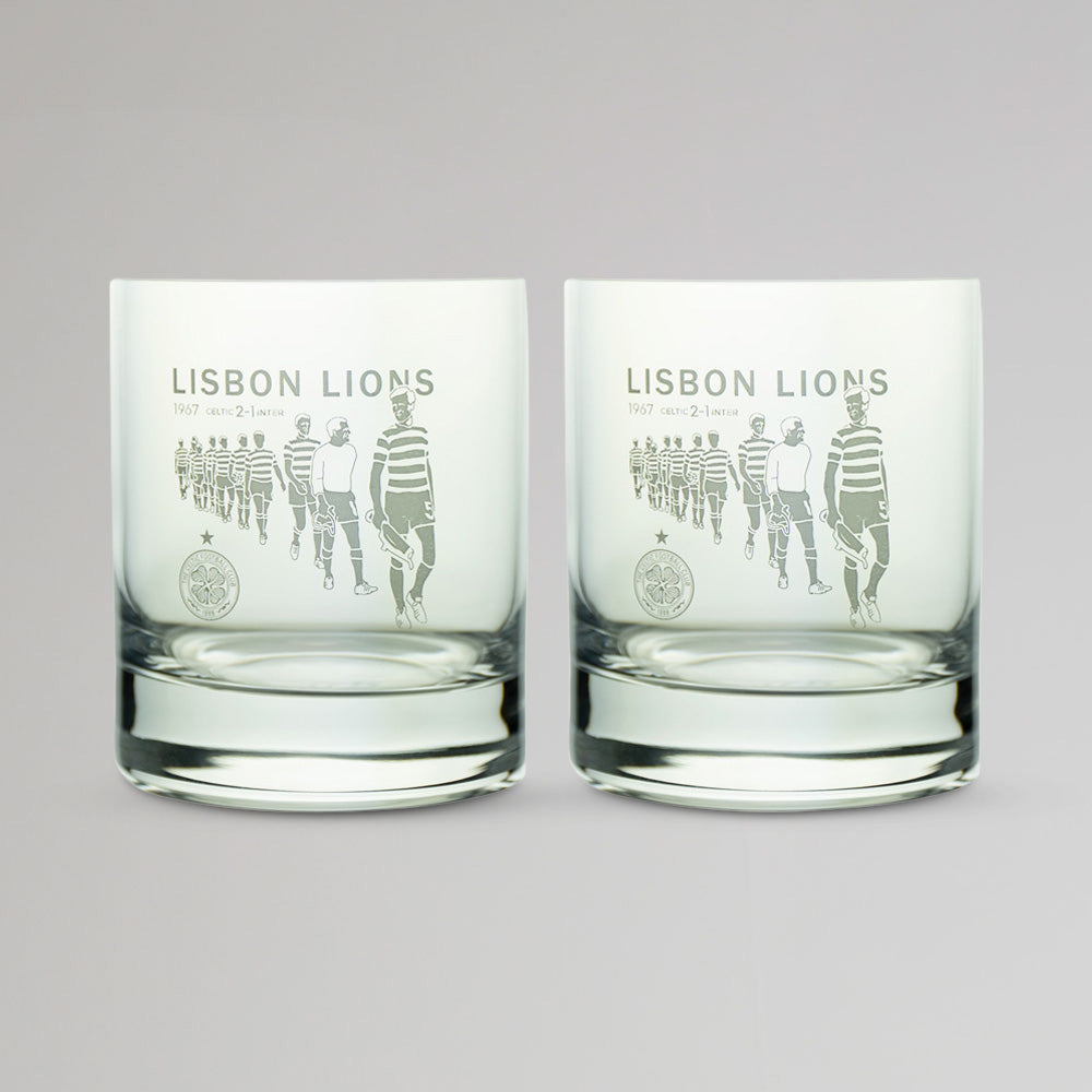 Lisbon Lions Walkout Set of 2 Whisky Glasses