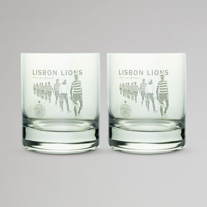 Lisbon Lions Walkout Set of 2 Whisky Glasses
