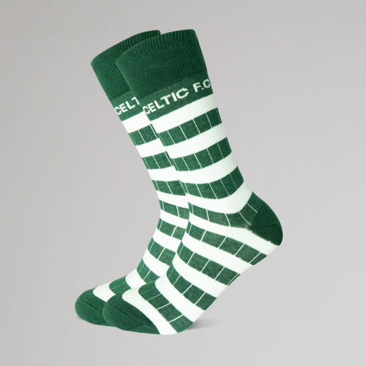 Celtic Hooped Socks - White