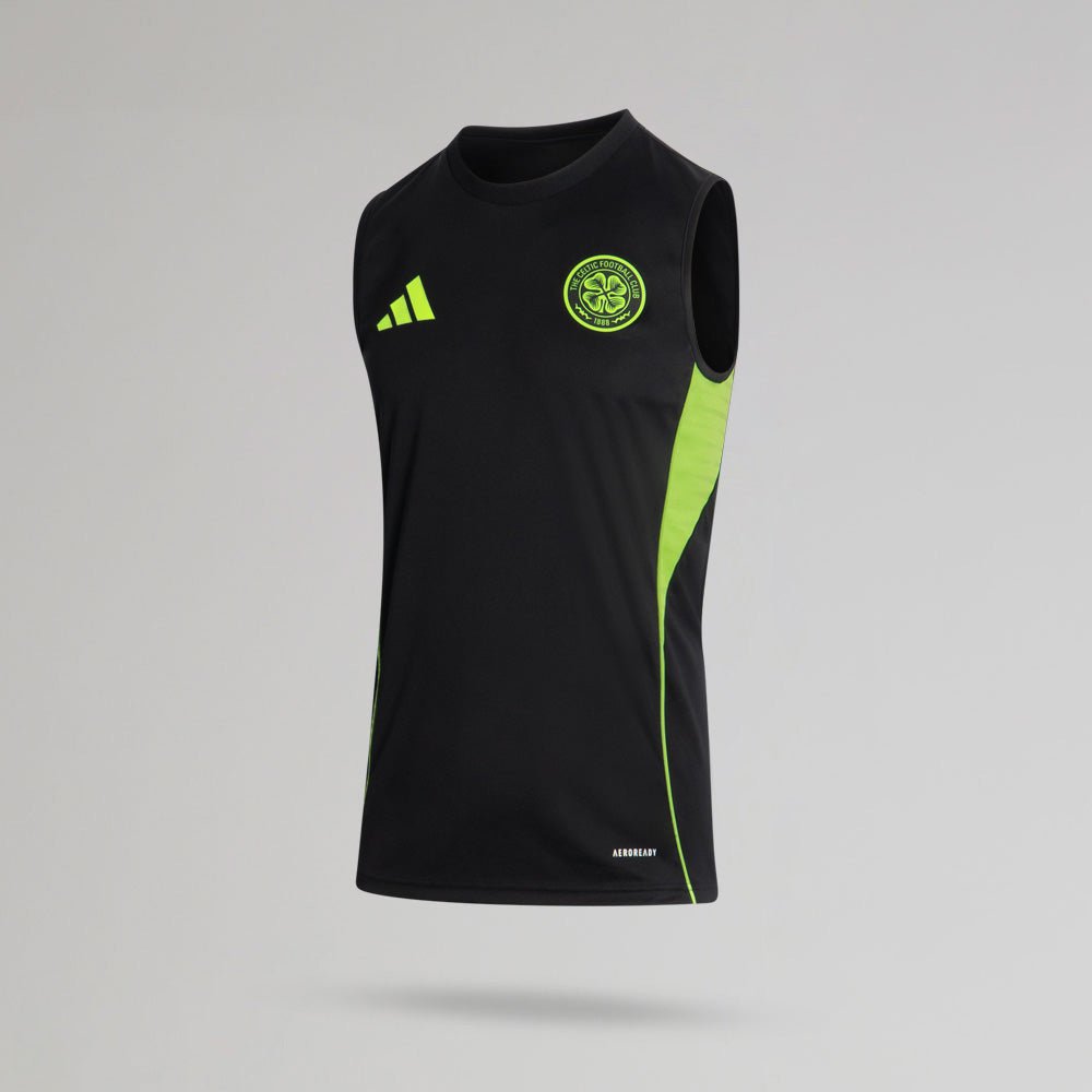 adidas Celtic 2025/26 Black and Neon Green Sleeveless Jersey