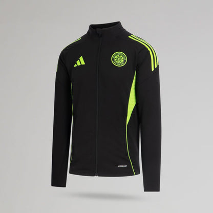 adidas Celtic 2025/26 Black and Neon Green Track Jacket