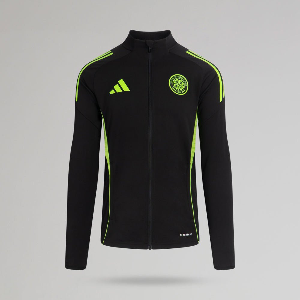 adidas Celtic 2025/26 Black and Neon Green Track Jacket