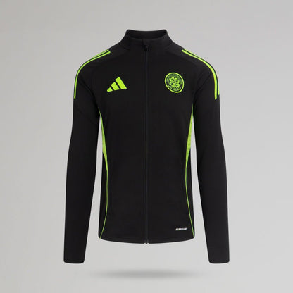 adidas Celtic 2025/26 Black and Neon Green Track Jacket