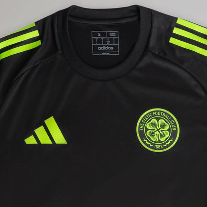 adidas Celtic 2025/26 Black and Neon Green Training Jersey